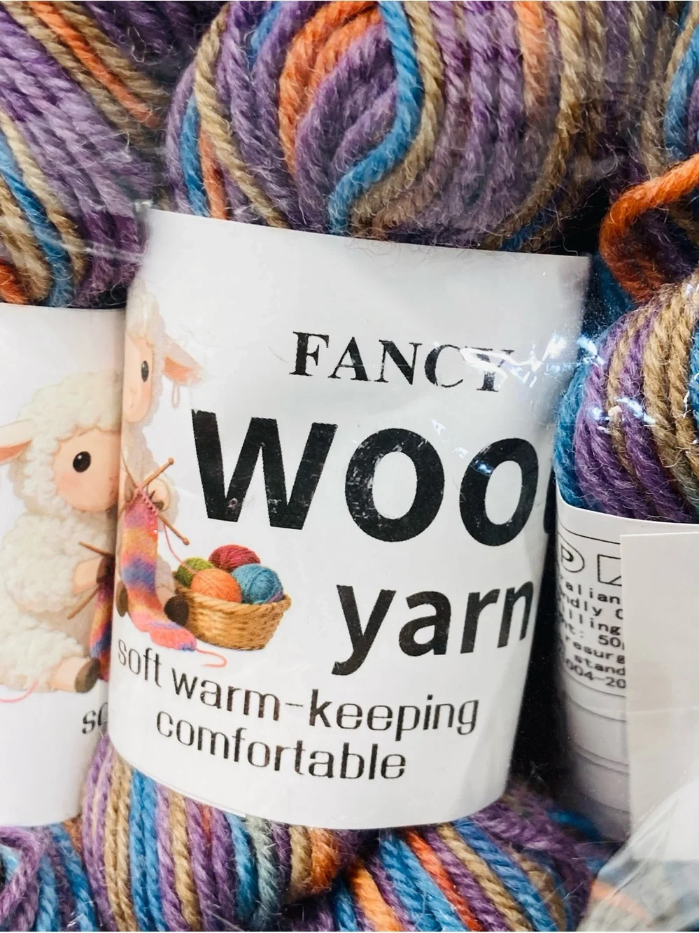 10 NEW Fancy Wool Yarn 470+g 85% Australian Wool 10% Camel 5% Anti-Pilling Fiber